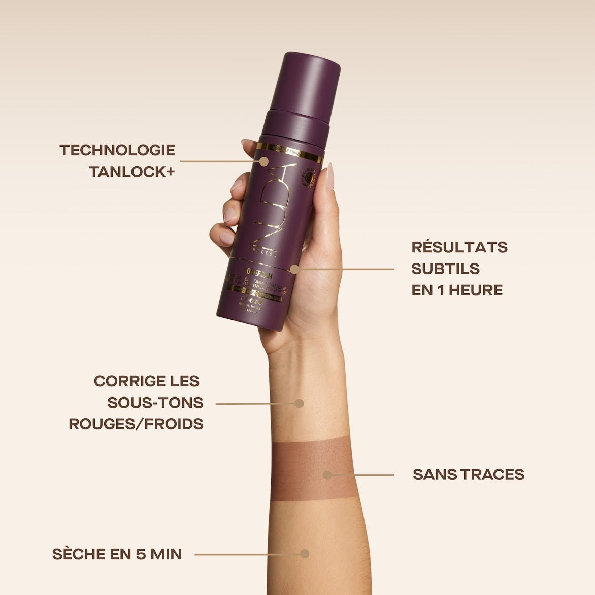 Mousse autobronzante correctrice de teinte | VIOLETTE