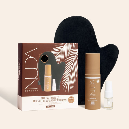 Ensembe autobronzant de voyage